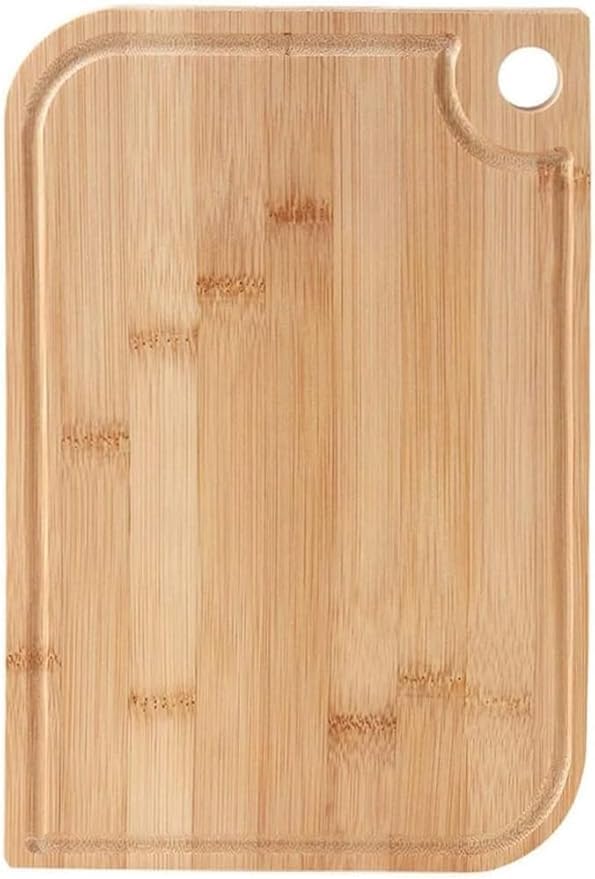Heavy-Duty Bamboo Wood Cutting Board with Juice Groove. Thick, Durable Chopping Board for Kitchen, Serving Tray, and Charcuterie Board. Multipurpose for Meat, Cheese, and Vegetables (38x27cm)