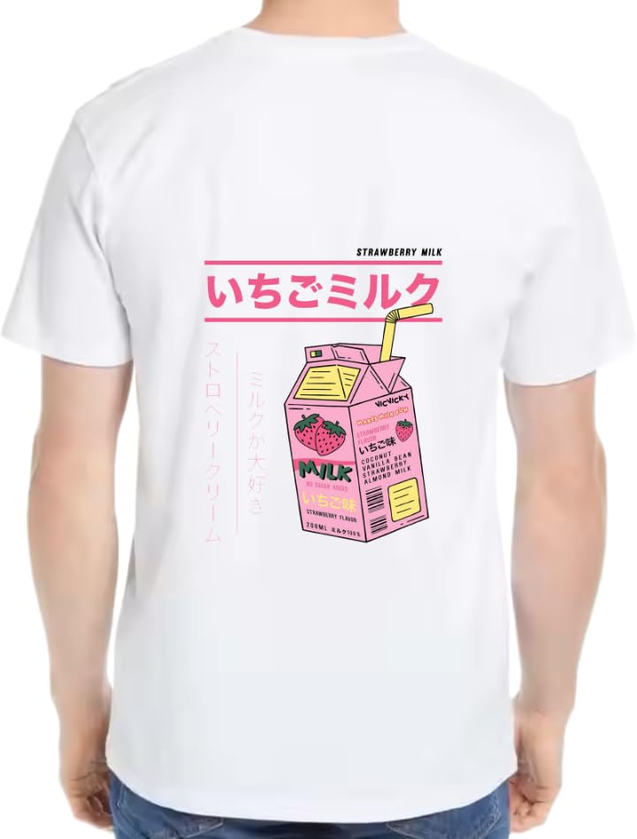 STRAWBERRY MILK T-shirt back White