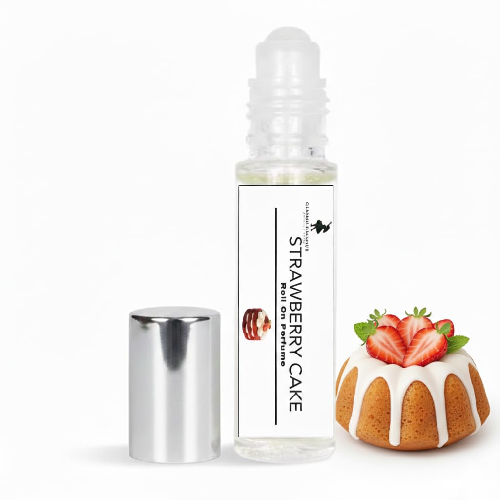 Glamour D Nour Strawberry Cake Roll on Perfume 8 ml, Transparent