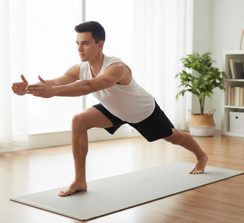DERBY SORT Yoga Mat10mm Thick Non-Slip Exercise Mat with Carry Bag – White Color for Yoga & Home Fitness