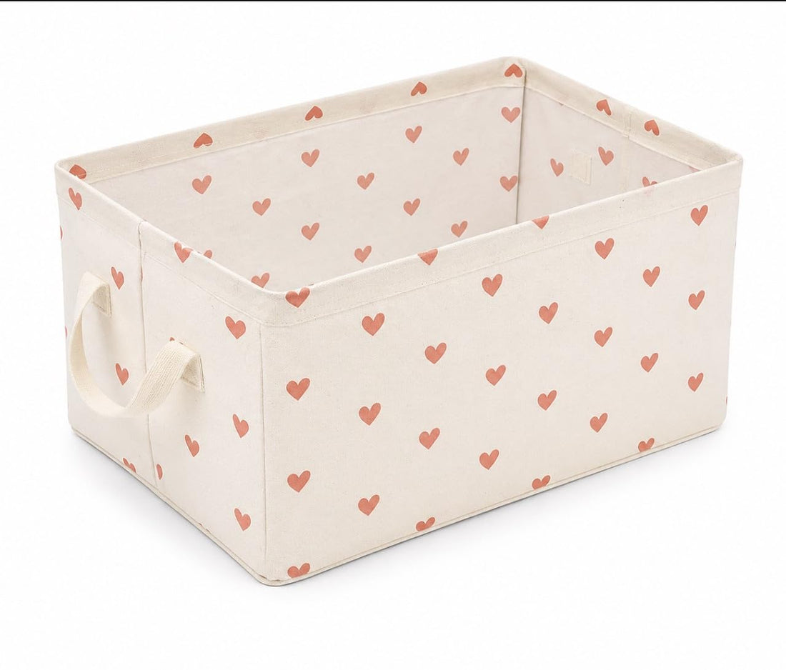 Downtown Portable Fabric Storage Organizer Box, Foldable Closet Basket and Under Bed Storage Container