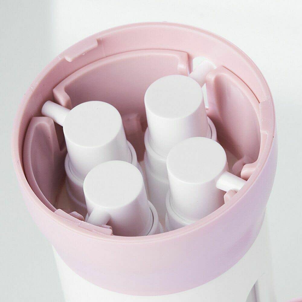 "4 in 1 Travel Bottle Set: Cosmetic & Skincare Dispenser, Liquid & Leak-Proof" - These multifunctional bottles combine travel, beauty and convenience, perfect for shampoo, lotion and cosmetics.