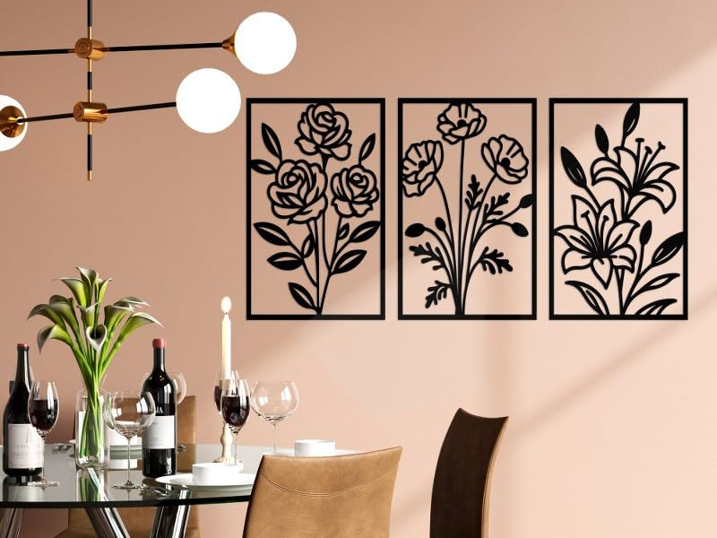 Timeless Blooms Trio Wood Wall Art