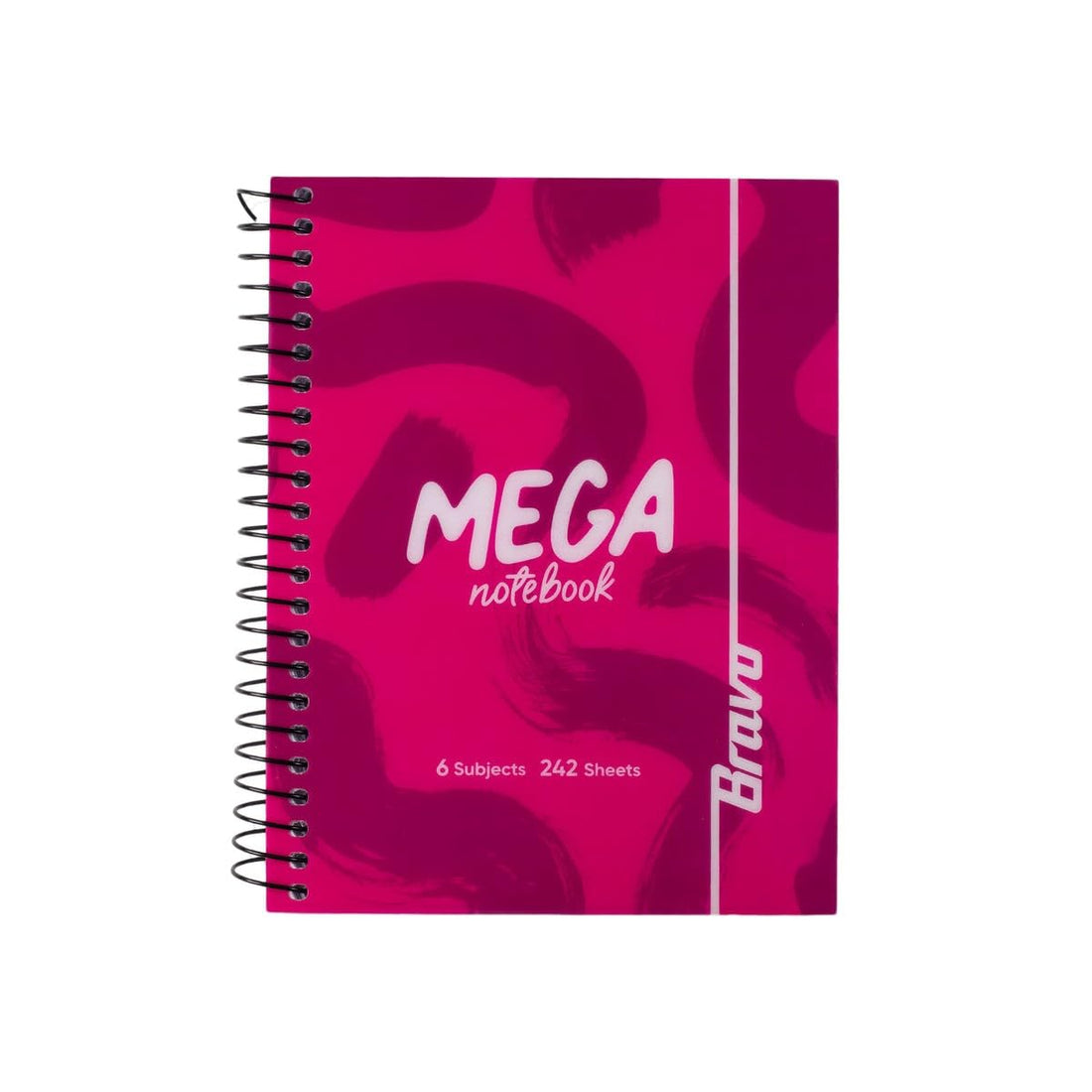 Bravo Neo Mega Notebook, Medium, 242 Sheets, Pink