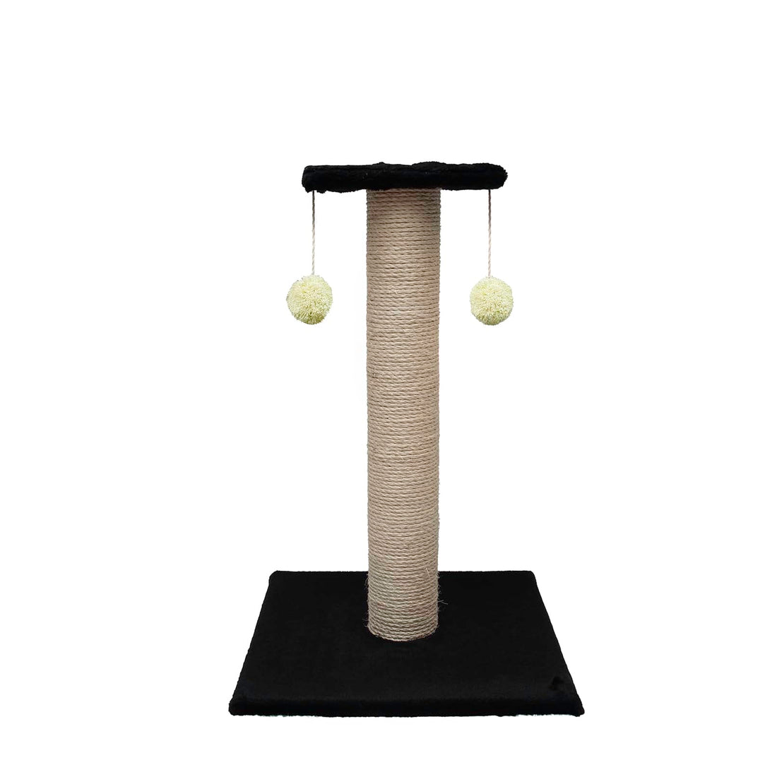 Three Cats Scratching Post for Cats, Scratching Post for Cats, Made in Spain, 41 x 41 x 63 cm (Black)