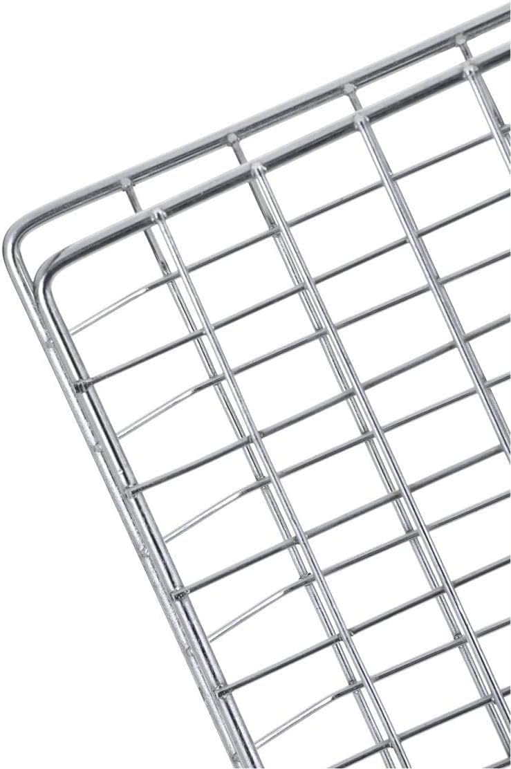 "Premium Grills", Effective BBQ Grill Net Made of Nickel Chrome, Strong Meat Grilling, 40 x 30 cm Rectangular Design, Perfect for Chicken and Lil Generic
