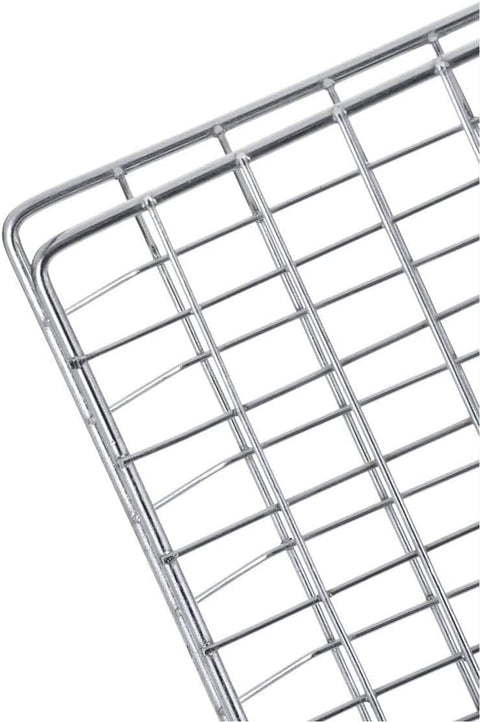 "Premium Grills", Effective BBQ Grill Net Made of Nickel Chrome, Strong Meat Grilling, 40 x 30 cm Rectangular Design, Perfect for Chicken and Lil Generic