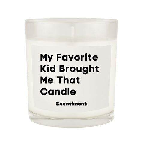 Scentiment Scented Candle â€“ Premium Soy Coconut Beeswax Blend | Hand-Poured Jar Candle with Long Burn Time | Gift for Home, Bedroom & Living Room (My Favorite Kid Brought Me this Candle)