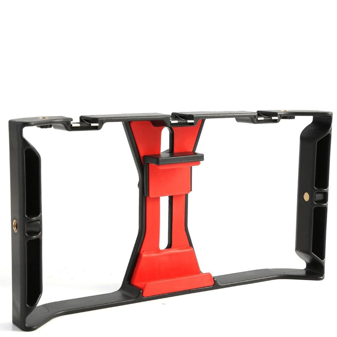 HIFFIN Film Making Vlogging Rig Case Stabilizer, This Dual-Handle Smartphone Video Rig. Stabilizer with 3 Cold Shoe Mount for Accessories and Bracket for Smartphones up to 7" Inches in Width.