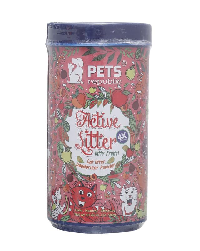 Pets Republic Active Cat Litter Deodorizer Powder Kitty Fruitti Scent - 500 g