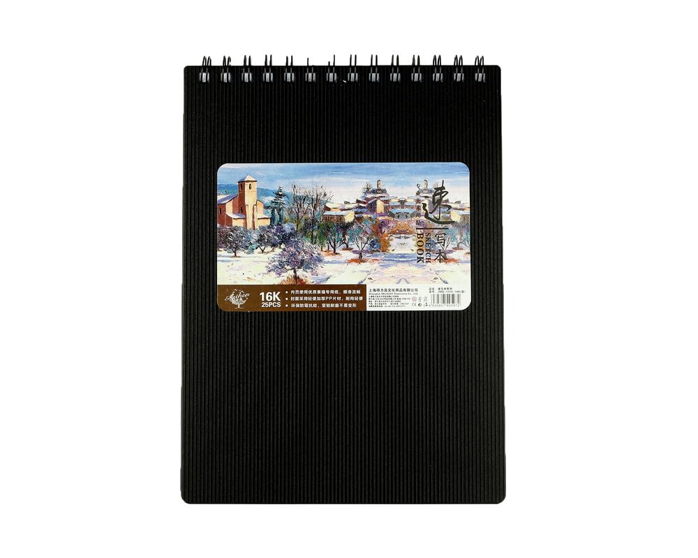3A Sketch Book Wire 25 Paper 140 gm - Black