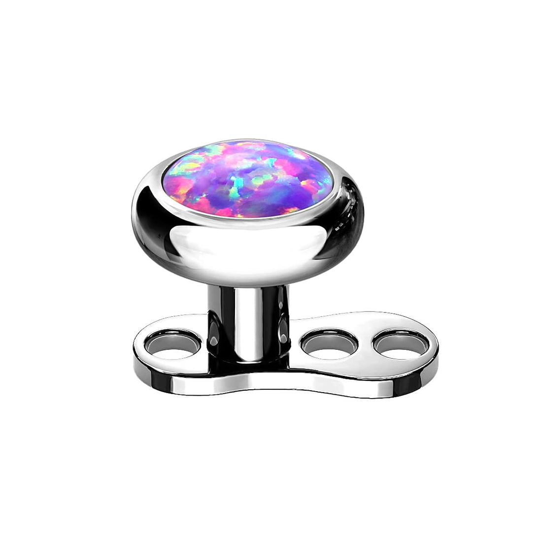 Microdermal Opal Dermal Titanium Piercing Jewelry (Violet)