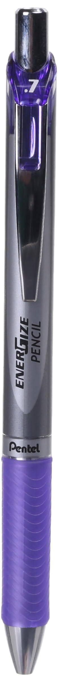 Pentel Mechanical Pencil, Energize, 0.5mm, Silver & Violet (PL75-V)