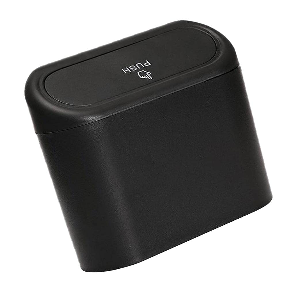 DETAILS Car Trash Bin Can Waterproof Hanging Plastic Vehicle Garbage Dust Organizer with Lid