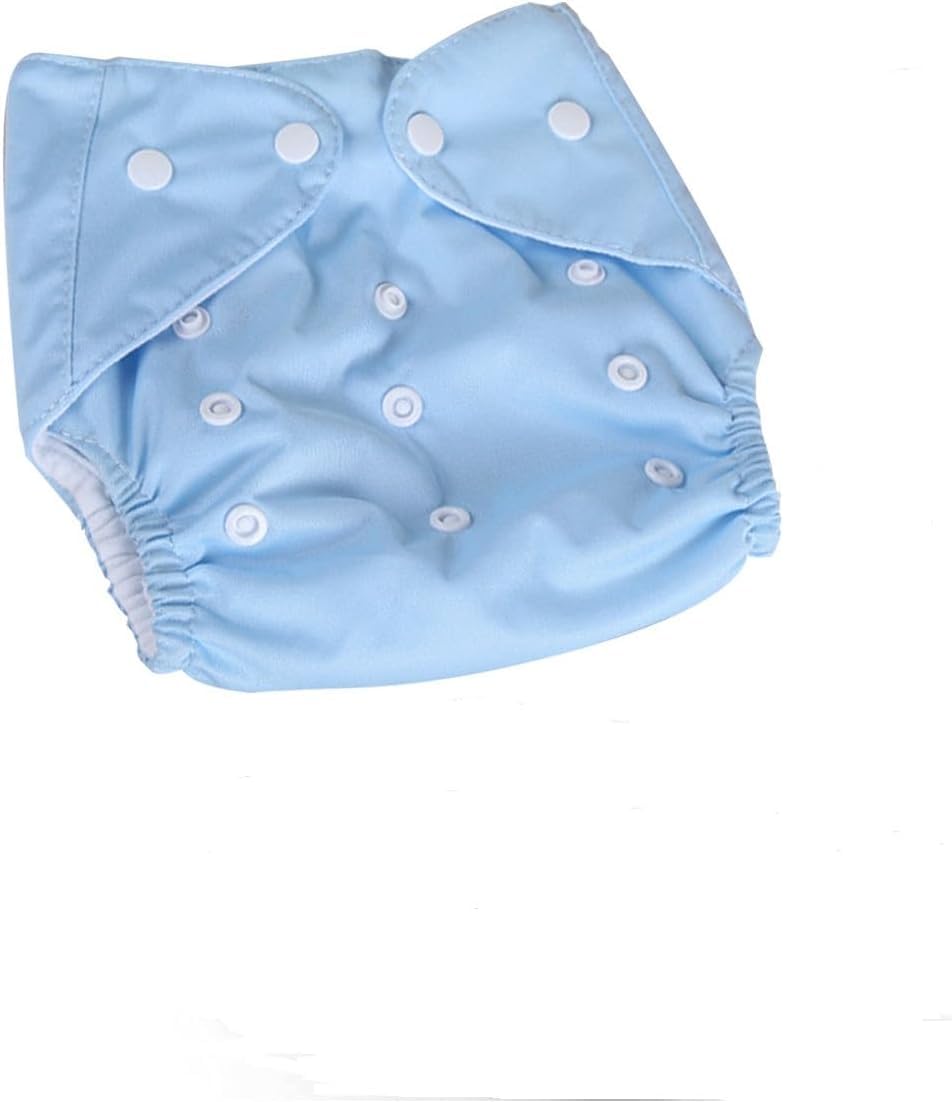 hanso Baby Adjustable Cotton Pocket Diapers and Reusable Baby Washable Cloth Diaper Nappies for Babies, Infants, Toddlers, Age 0 to 3 Years (Blue)