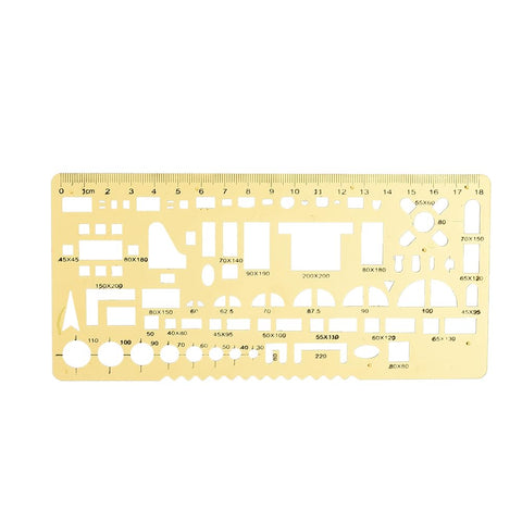 Elmaayergy EM19 Y-6 Plastic Ruler With Scientific Shapes With Durable Material, Suitable For School And Home