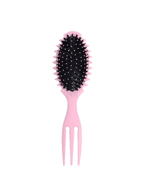 Nopatia Hair Brush, Natural Bristles Detangling and Softening Hair Brush, Flexible Teeth for Scalp Massage, Prevents Frizz and Gives Superior Shine, Perfect for Daily (Pink)
