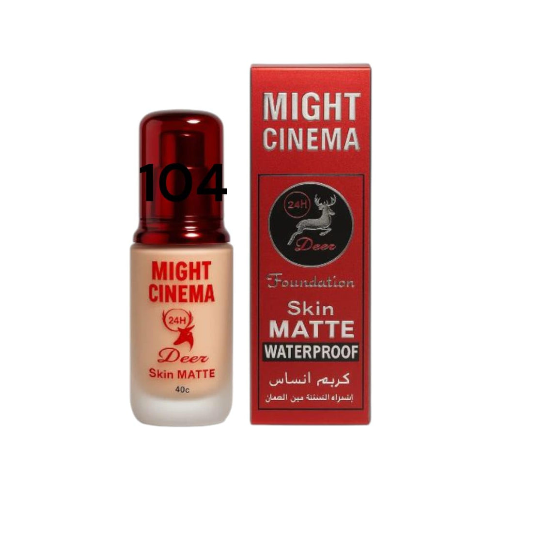 24H Waterproof Matte Foundation Deer 40ml (104)