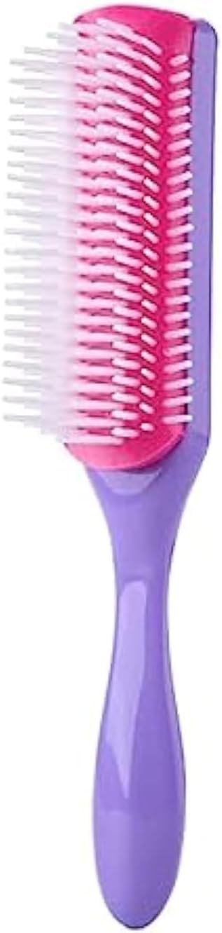 Men/Women Hair Comb 9-Row Detangling Hair Brush Rat Tail Comb Styling Hairbrush Straight Curly Wet Hair Scalp Massage Brush color (multi color)