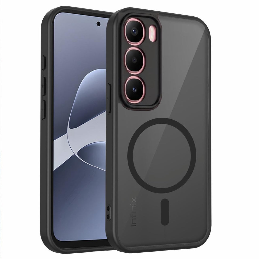 Grabist Magnetic case For Infinix Hot 60 Pro Plus 4G, Translucent Matte, Military Grade Protection, Shockproof Cover with Camera Protection for Infinix Hot 60 Pro plus (matte)