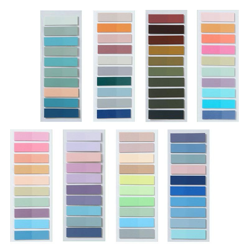 Sticky Tabs Morandi 1600 PCS Book Tabs,Transparent 8 Pads Annotation Post Note Book Flags Page Markers Index Tabs.
