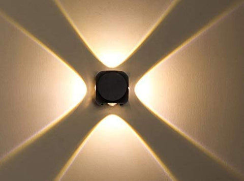 Up Down Outdoor Aluminum Black Die Casting Body 3000K, IP65 LED Wall Light, Warm White