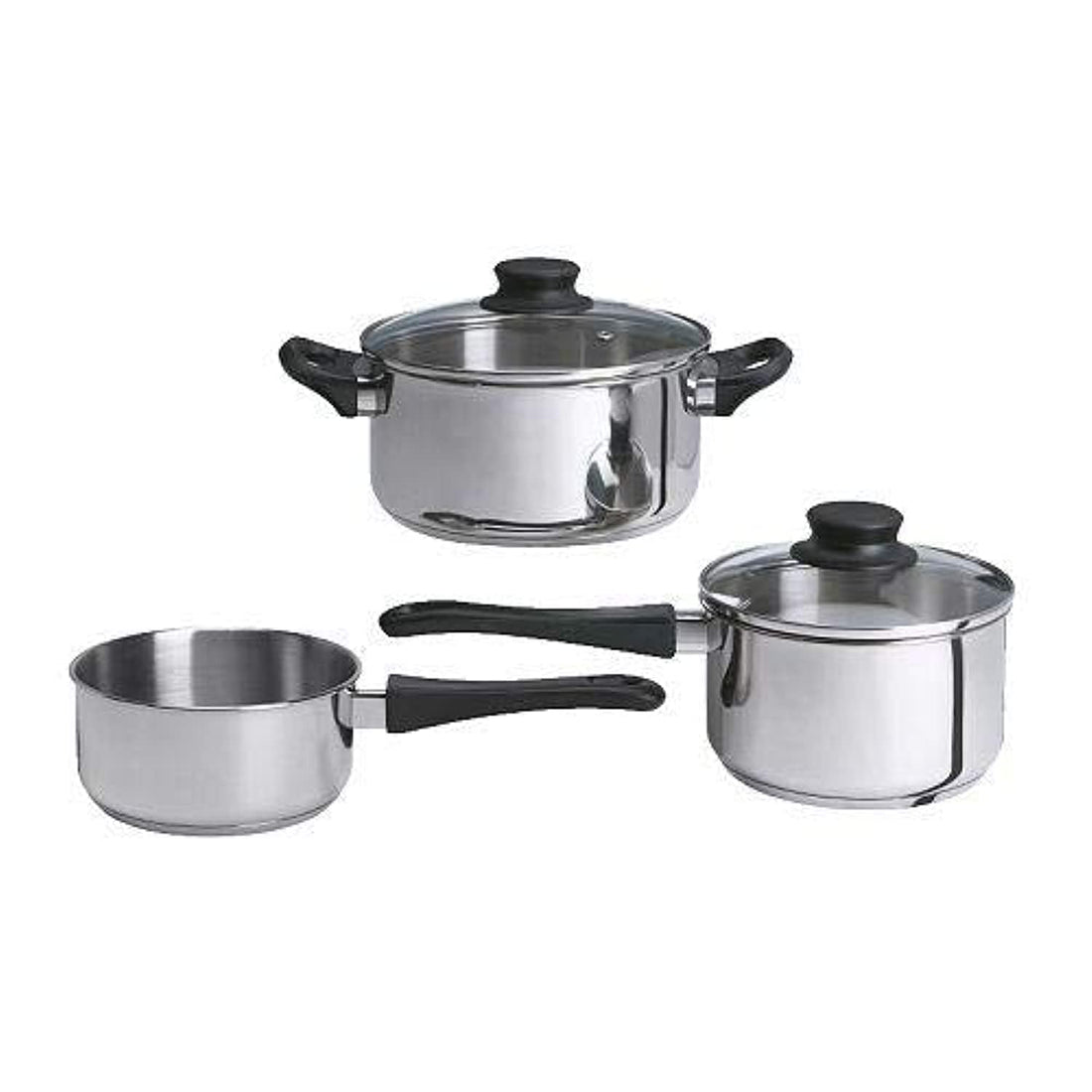 IKEA cookware set, glass, stainless steel