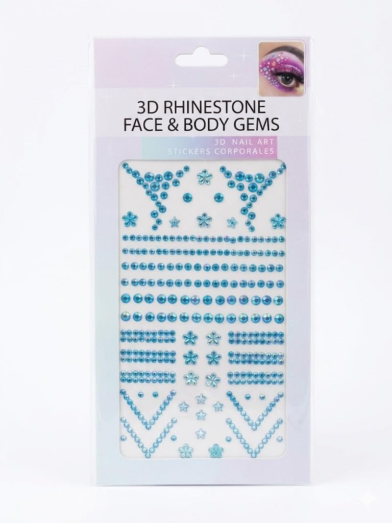 Eye Shiny Butterfly Flower Stickers Facial Body Glitter Butterfly Makeup Stickers for Women Girls Waterproof Temporary Fake Flower Tattoo Sticker -1 sheet (C)