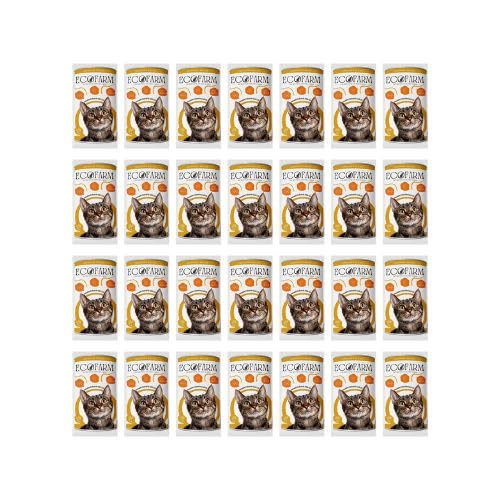 Ecooo Farm Cat Food, Wet Food, Single Protein Formula, Natural Ingredients, 400g Can, Adult Cat Nutrition (pack of 6, Chicken Hearts)