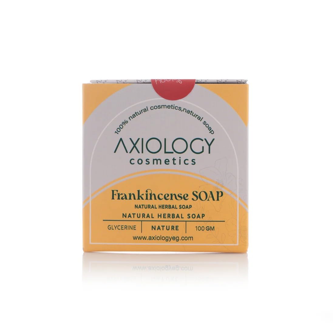 Axiology Frankincense Soap, Natural Herbal Bar with Glycerine, Moisturising, All Skin Types, 100g