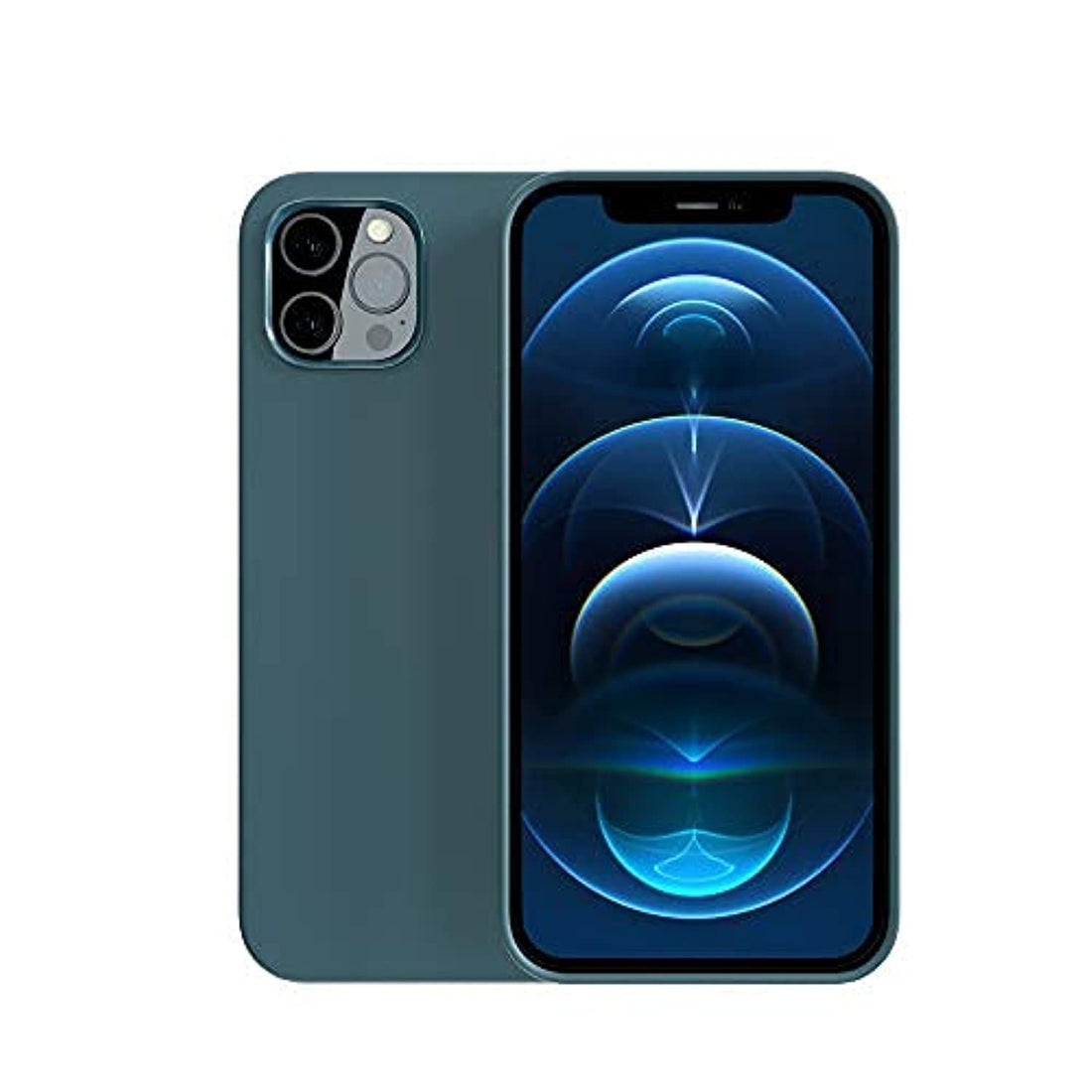 Premium Apple Silicone iPhone Cases - Luxury Phone Case - Classy Cover Iphone - Elevate Your iPhone with Comfortable Timeless Elegance and Protection (iPhone 12/12 Pro, Dark Green)