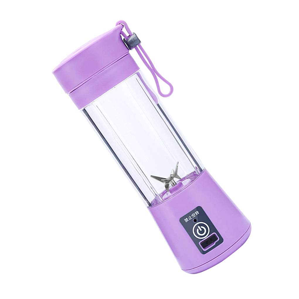 NB Portable Electric Juicer Machine 380ml Multifunction USB Fruit Blender USB Portable Electric Juicer Juice Mixer Blender, Purple YuGae