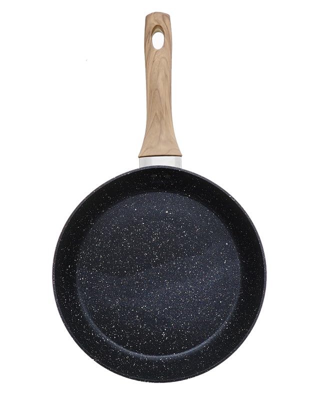 Rocky 29 Mini Granite Nonstick Frying Pan for Cooking Eggs and Pancakes, Black