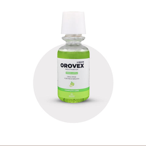 Orovex Macro liquid mouth wash green apple 250ml