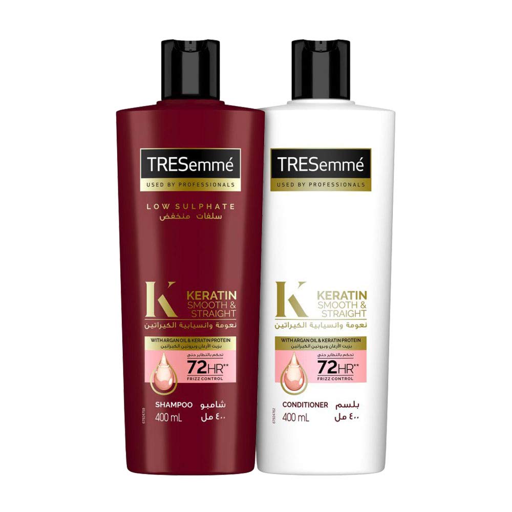TRESemme Shampoo Keratin 400ml  + Tresemme Conditioner Keratin 400ml (packaging may vary)