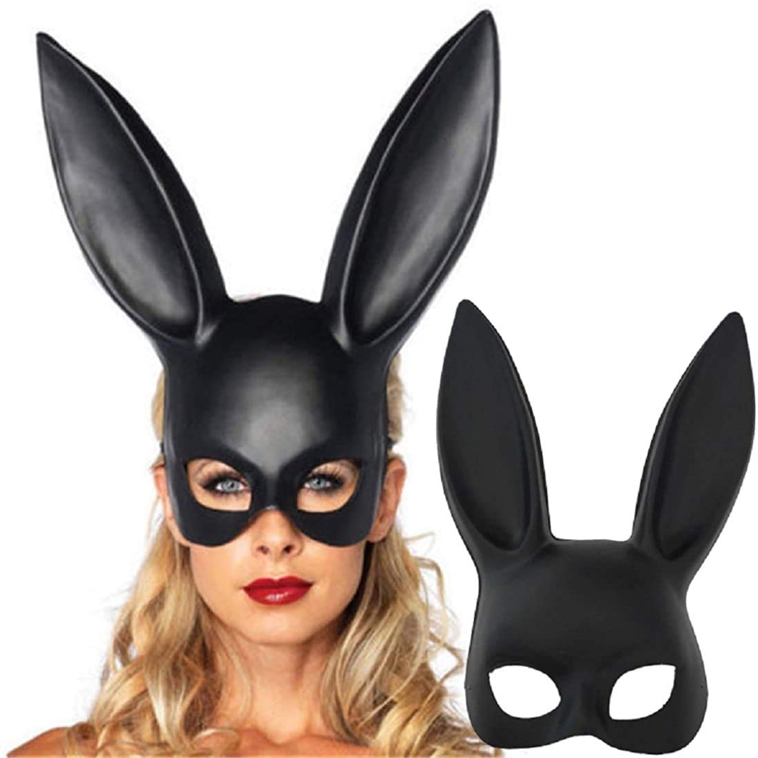 Wonka RS Bunny Mask Women's Masquerade Rabbit Mask Halloween Easter Party Costume Accessory