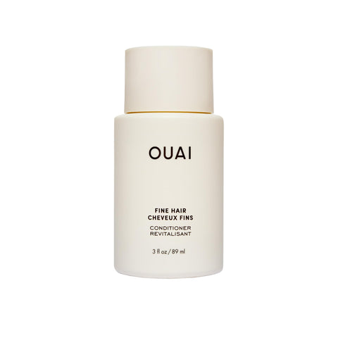 OUAI Fine Hair Conditioner Travel Size - Volumising Conditioner for Fine Hair - Keratin, Biotin + Chia Seed Oil - Adds Softness, Bounce + Volume - Free from Parabens, Sulfates, Phthalates - 89ml