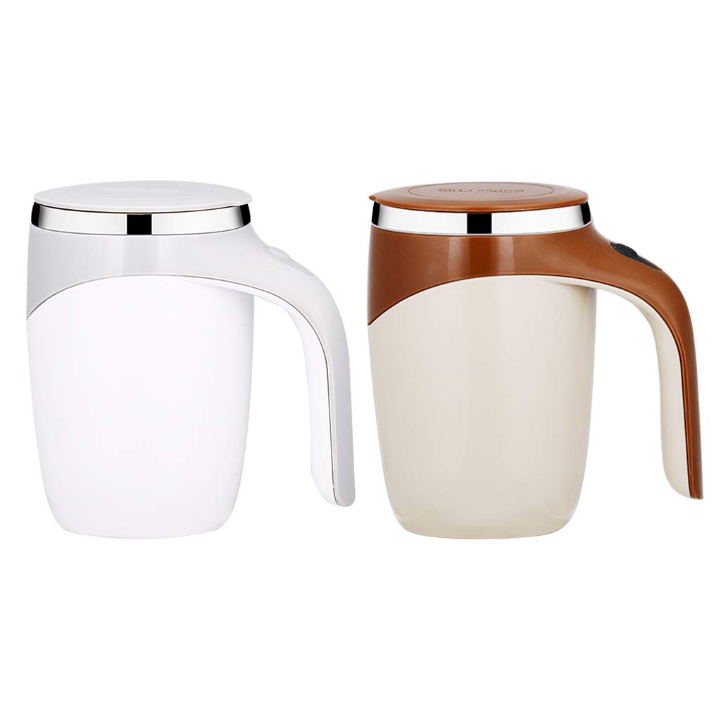 Self Stirring Coffee Mug Stainless Steel Water Bottle Automatic Mixing Cup 380ml