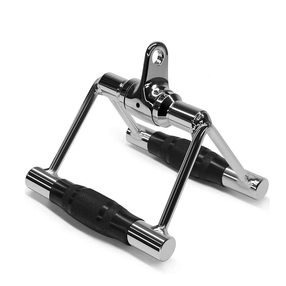 Arabest Double D Row Handle Cable Attachment - V Bar Cable Attachment with Non Slip Handle, Lat Pull Down Attachment for Weight Workout, Exercise Cable Attachment for Gym