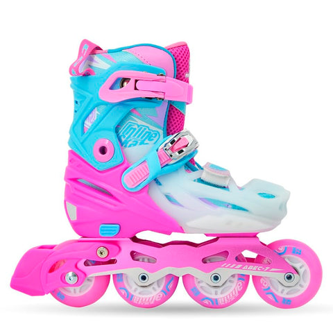 Cougar Roller Skates for Boys,Girls,Beginners,Adults,Adjustable PU 4 Wheels Light Up Wheels for Girls,Outdoor,Indoor,333,Pink,Size:32:35