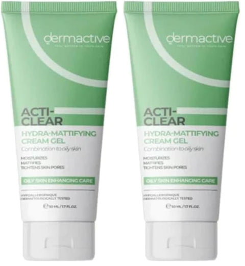 Dermactive ACTI-CLEAR Hydra-Mattifying Gel 50ml (Pack of 2)