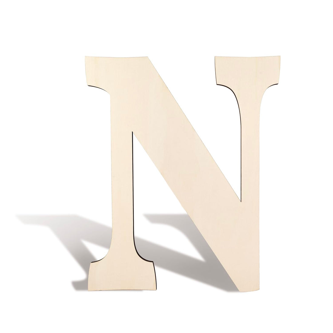 17 Inch Large Wooden Letters N Blank Unfinished Wood Letters Numbers Sign A-Z Alphabet Cutouts Paintable Wooden Letters for Home Wall Decor Birthday Wedding Party Classroom Nursery Decor (N)