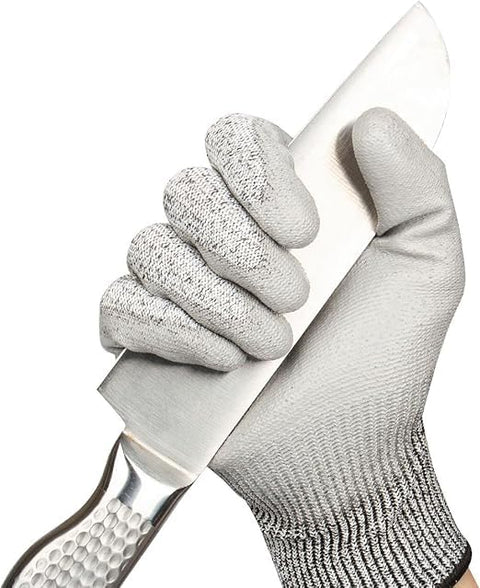 Safety-Line Cut Resistant Gloves, Level 5 Protection, Food Safe, Machine Washable, Grey
