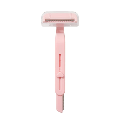 2 in 1 Women's Razor, Derma Planning Tool for Face, Body, Eyebrows, Precision Razor for Sensitive Areas with Wide Head (Pink, 1 Count)