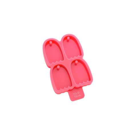 Cute BOO Halloween Ghost Silicone Mold 4-Cavity Resin Epoxy Pendant Key Charms Custom Name Tags Medals and Accessories Handmade – by MelbMolds