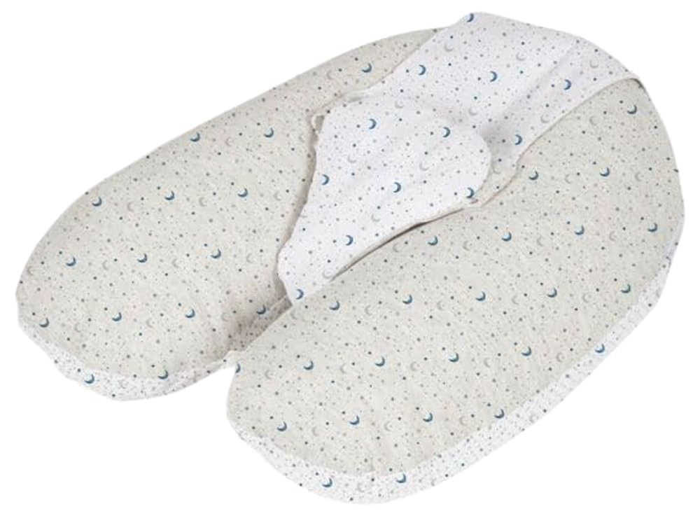 mamas gift 3-in-1 Multirelax Pillow - Pregnancy, Nursing & Baby Support - Soft Cotton Cover - Versatile Comfort for Mom & Newborn - Crescent Moon Design