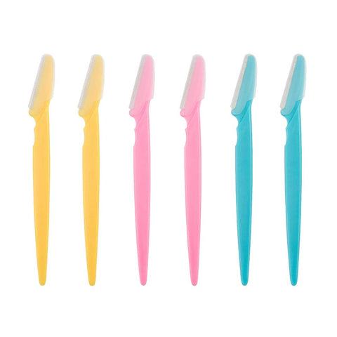 ILLUVA Skin and Eyebrow Peeling Tool, Dermapline Facial Shaver with Precision Cover for Women and Men, Pack of 6