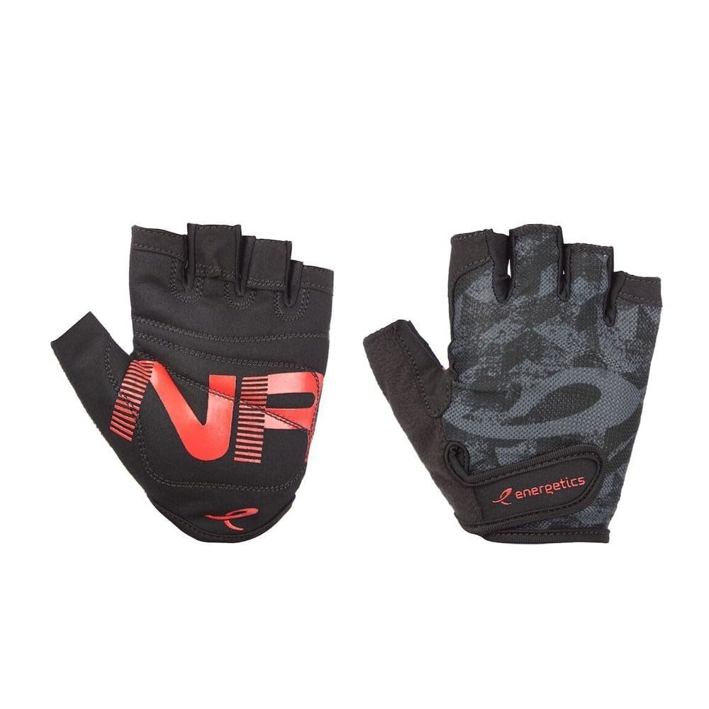 Energetics MFG350 Fitness Gloves for Men, Small, Black/Red