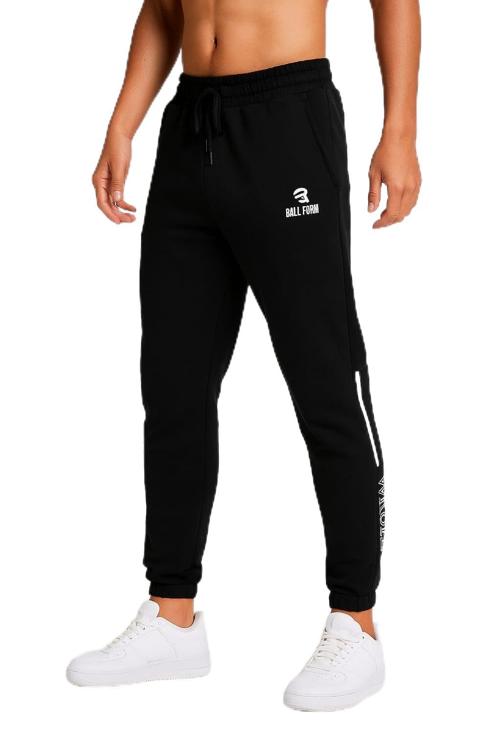 High-Rise Athletic Joggers, Regular Fit, Cotton-Polyester Blend, Waist HH-777