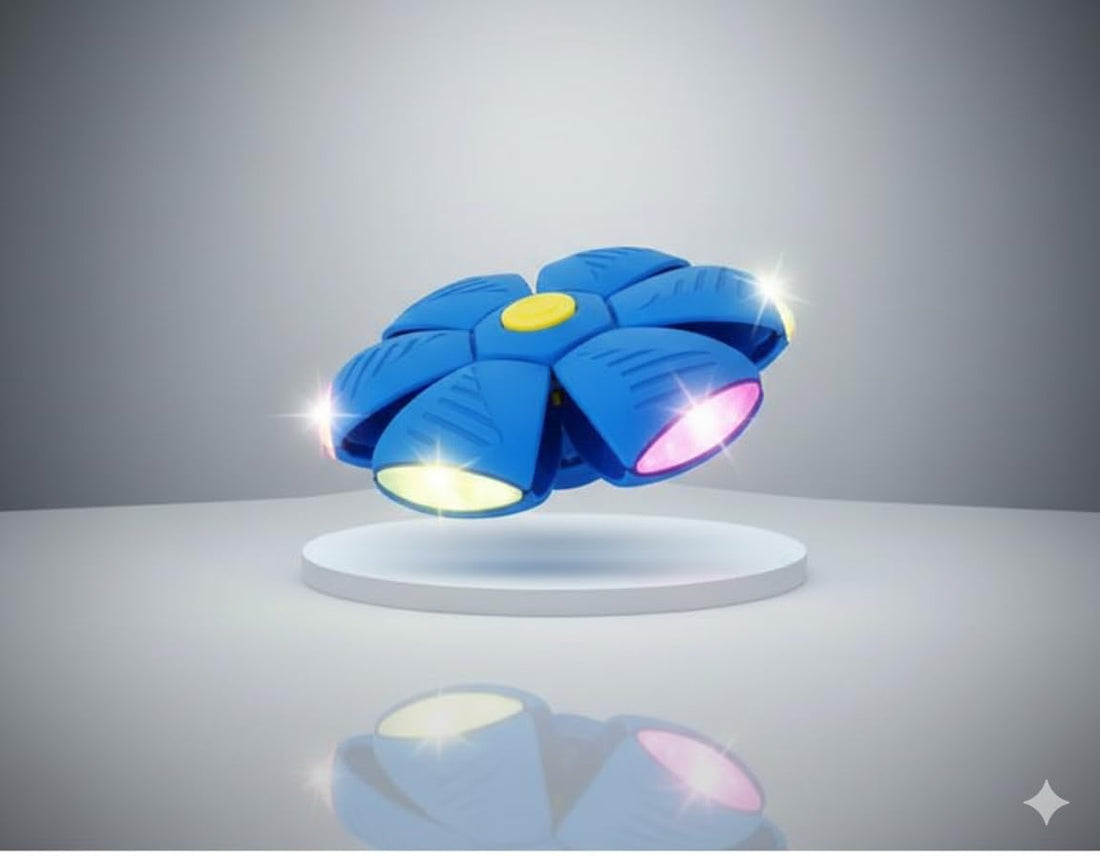 GHAZAL light-up flying saucer ball toy.Random Color Selection Based on Stock
